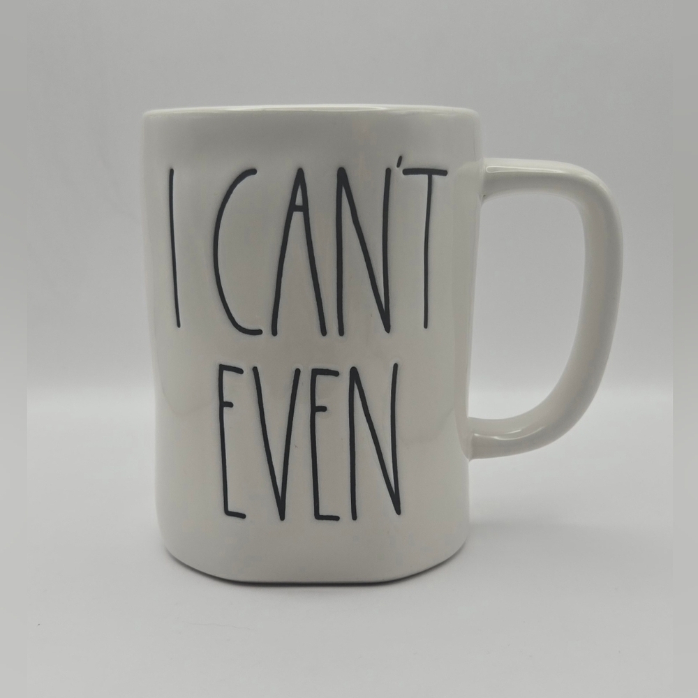 Rae Dunn โI Canโt Evenโ Mug by Magenta White Ceramic Coffee Cup